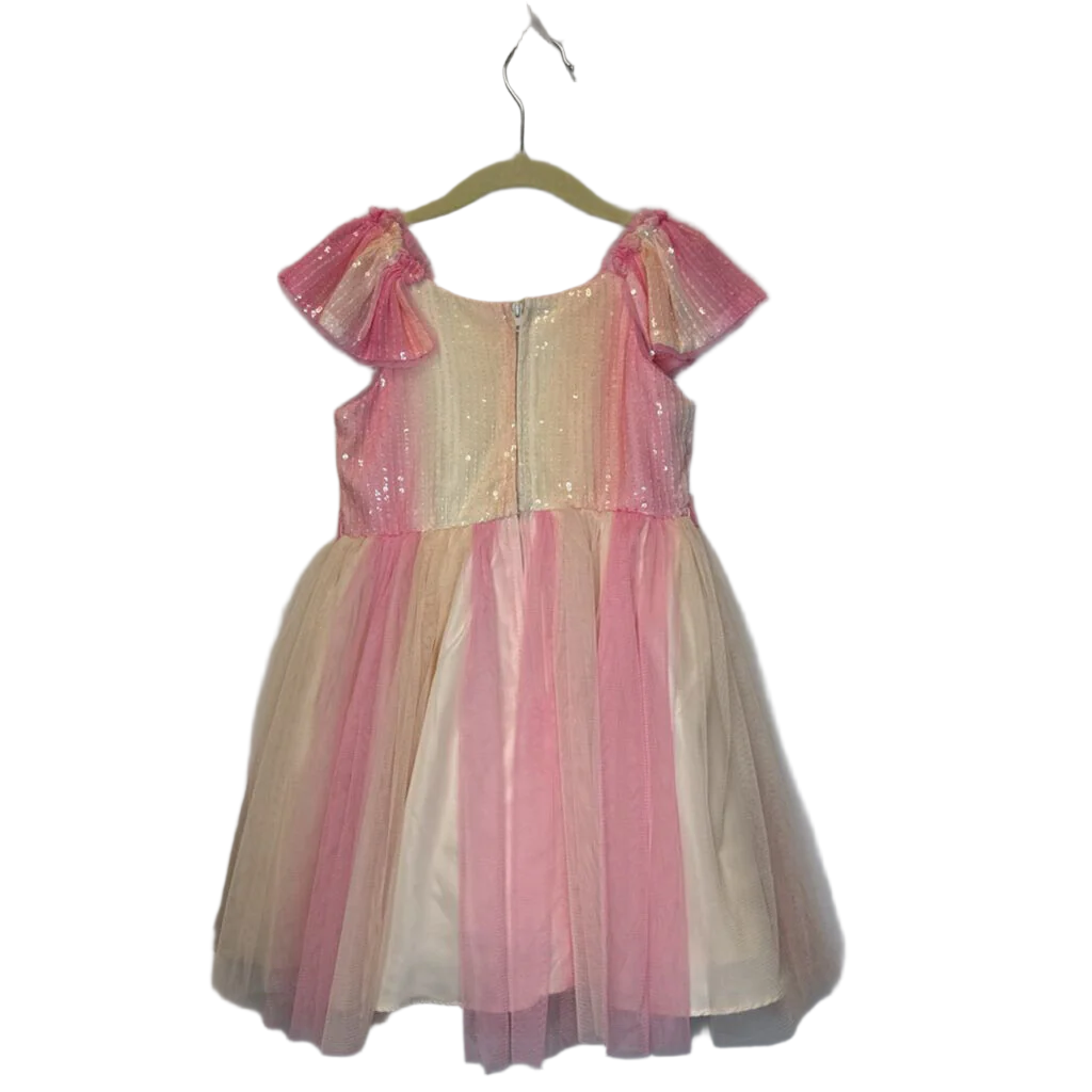 Ruffle Sleeve Sequin Dress