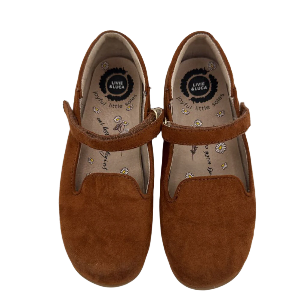 Slip on Mary Janes/Velcro Suede