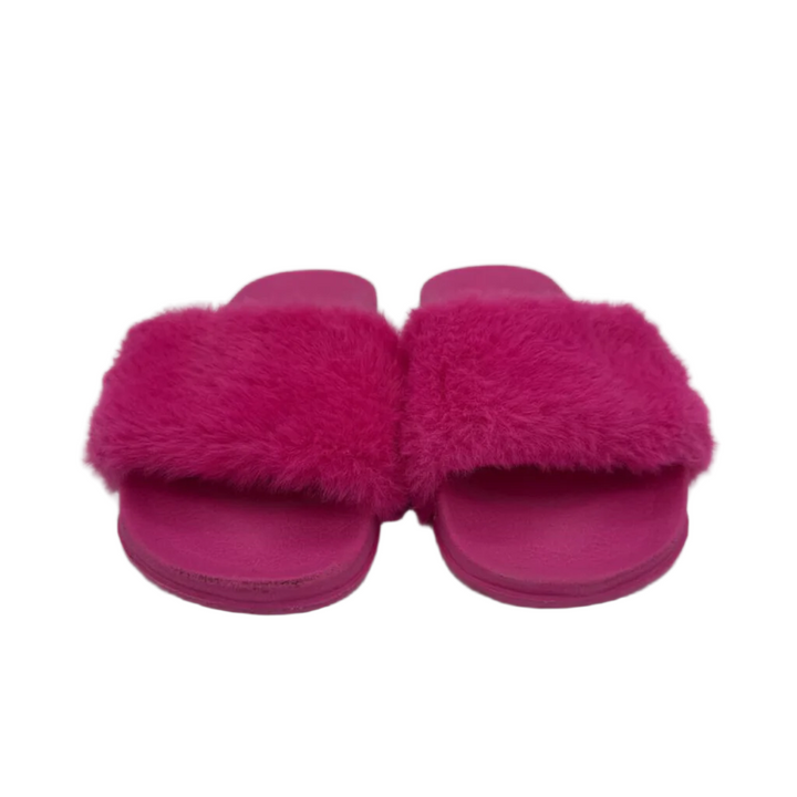 Slip On Faux Fur Sandals