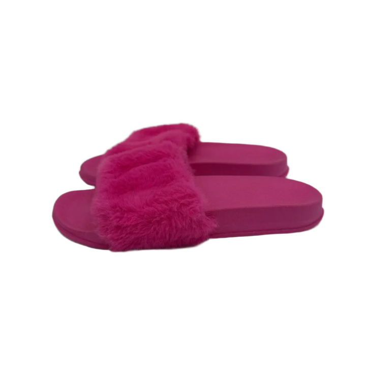Slip On Faux Fur Sandals