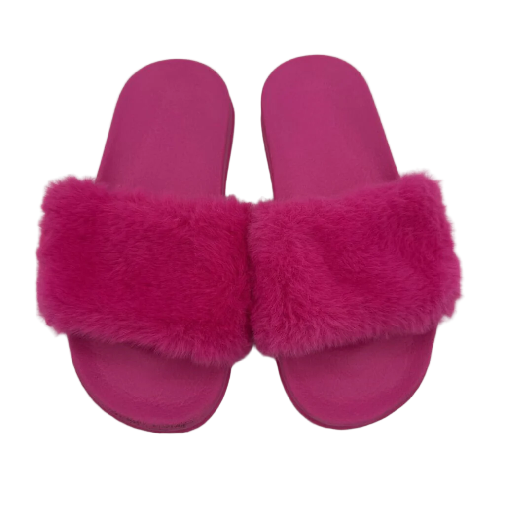 Slip On Faux Fur Sandals