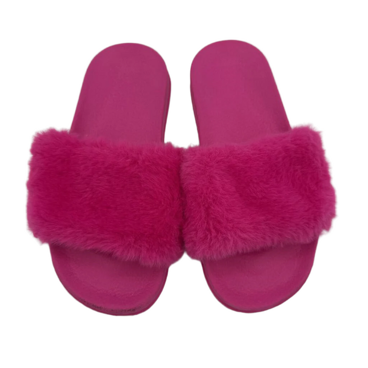 Slip On Faux Fur Sandals