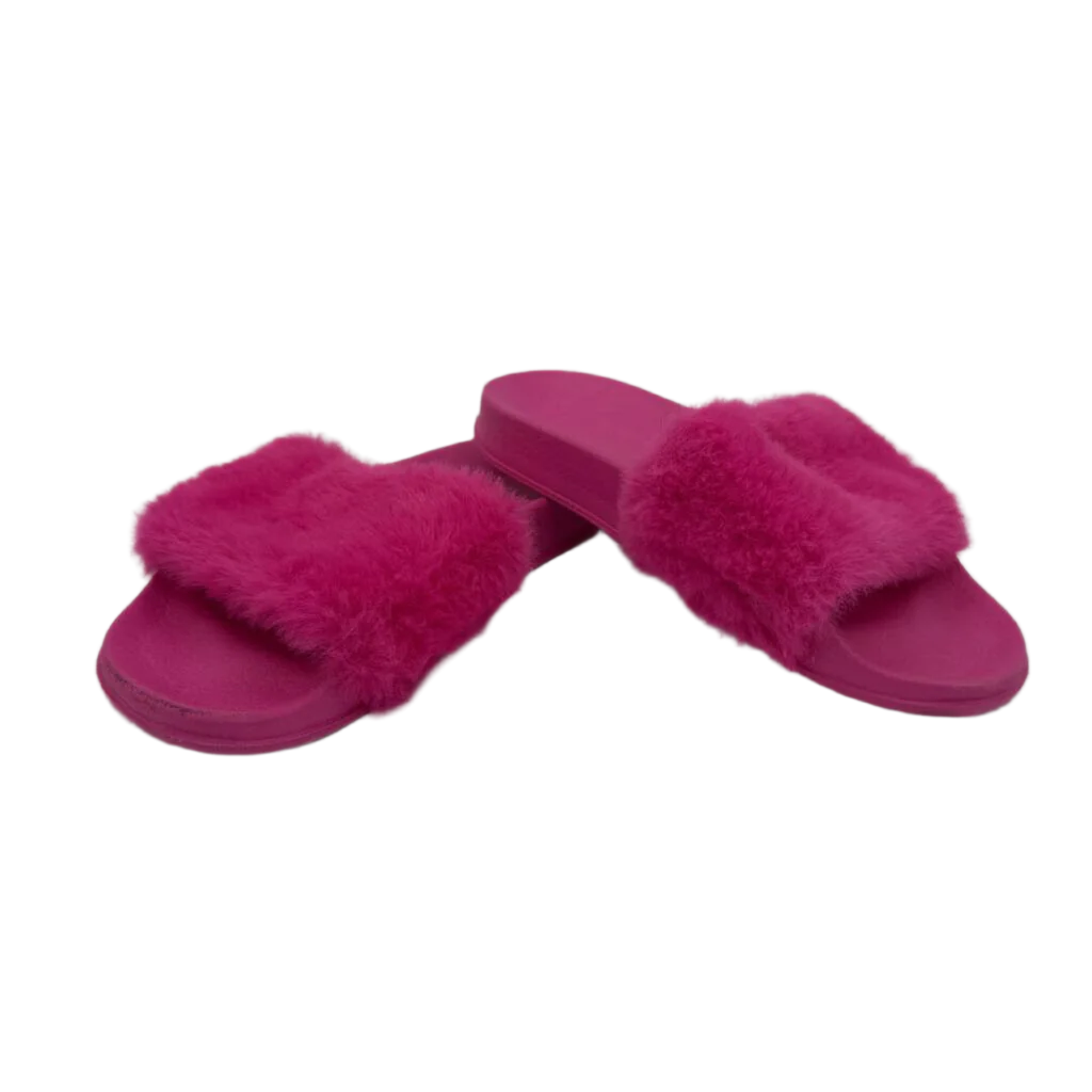 Slip On Faux Fur Sandals