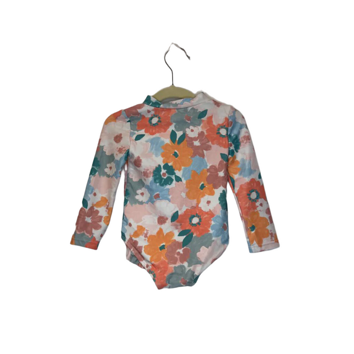 LS One Piece Bathing Suit / Flowers