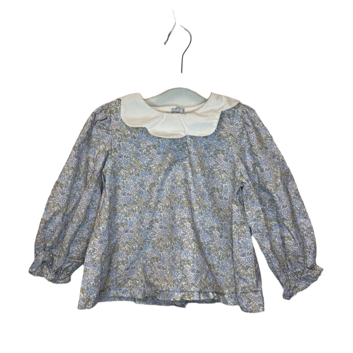 LS Peter Pan Collar Blouse + Diaper Cover
