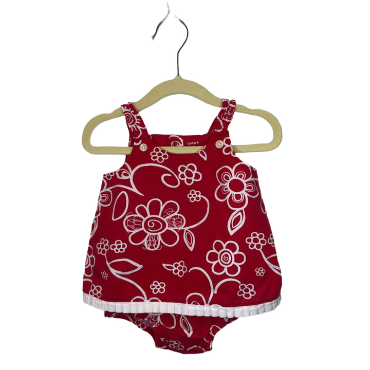 Tank Romper/White Flower