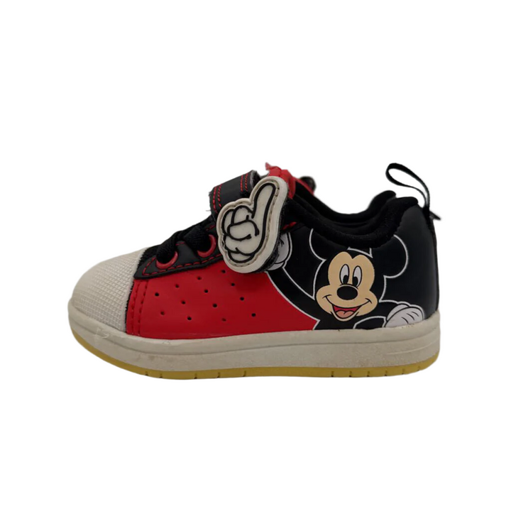 Mickey Velcro Close/Elastic Lace Tennis Shoe