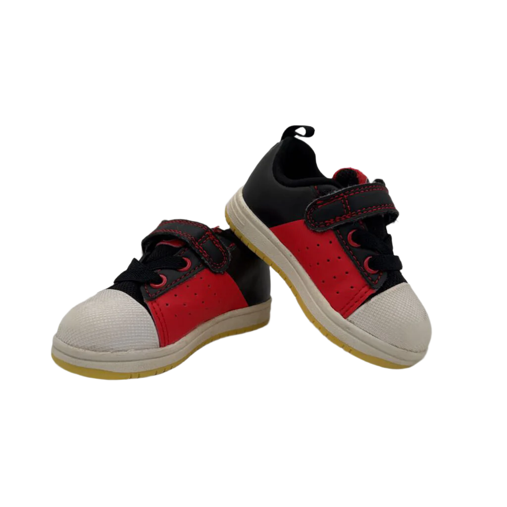 Mickey Velcro Close/Elastic Lace Tennis Shoe