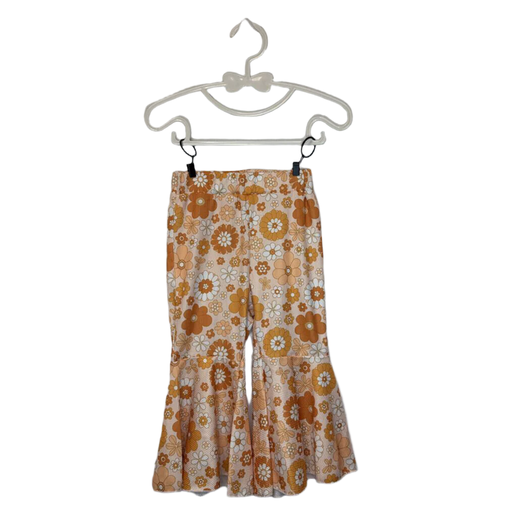 Tank Top + Bell Bottom Pants Outfit / Flowers