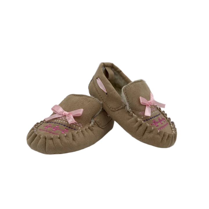 Slip on Moccasin Shoe/Pink Hearts