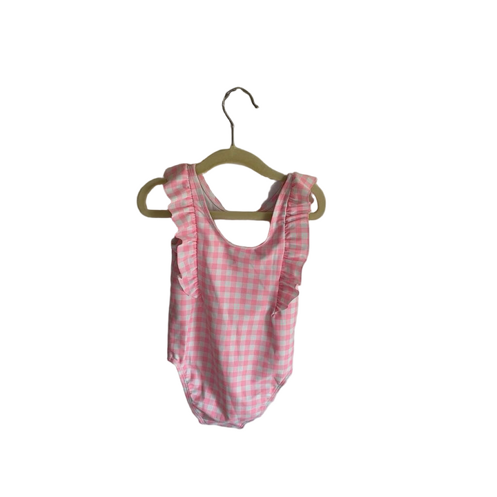 One Piece Checkered Bathing Suit