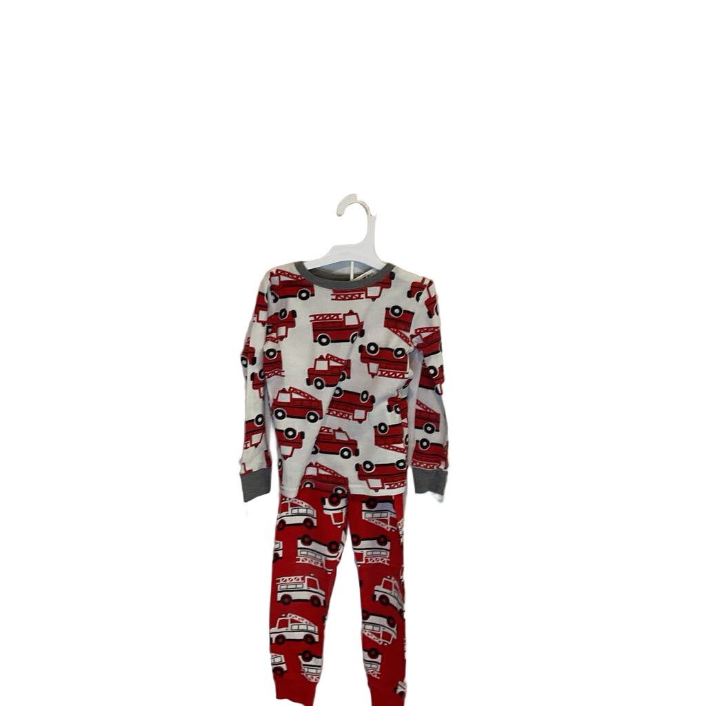 LS Pajama Set / 2 pants + Firetrucks