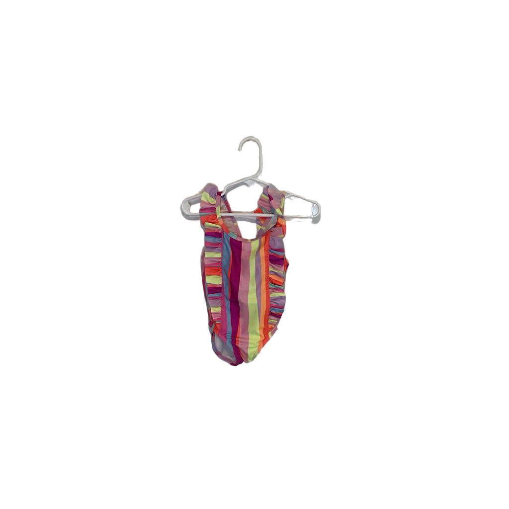 One Pc Striped Bathing Suit