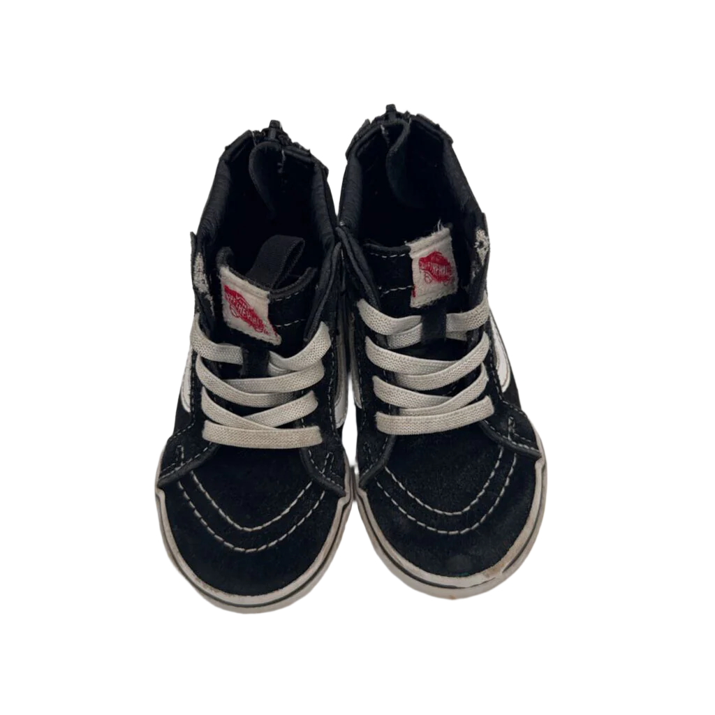 Zip Up Faux Lace Sneakers / Stripe