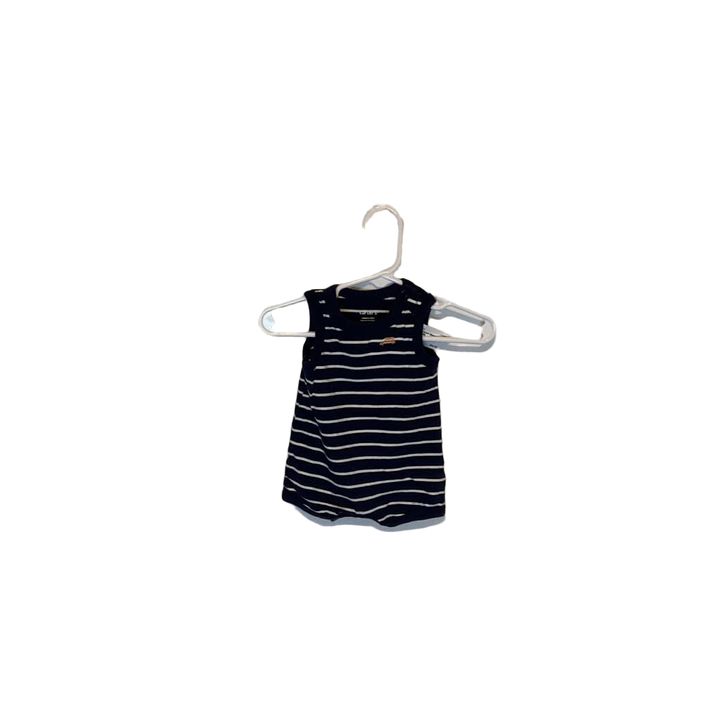 OT Striped Sleeveless Romper