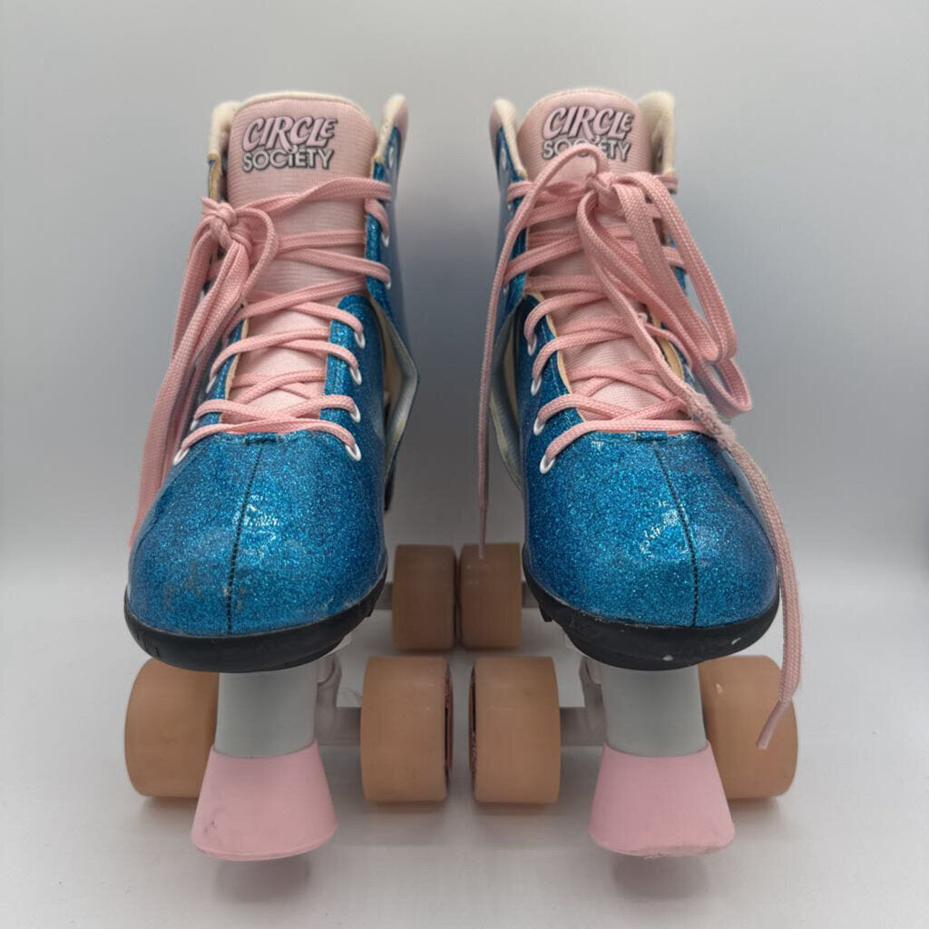 Glittery Lace Up Adjustable Roller Skates