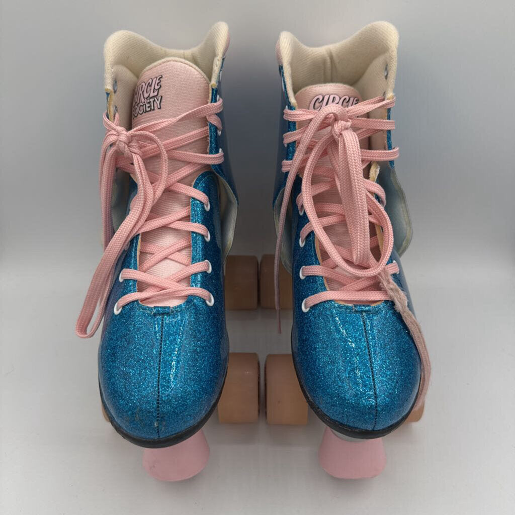 Glittery Lace Up Adjustable Roller Skates