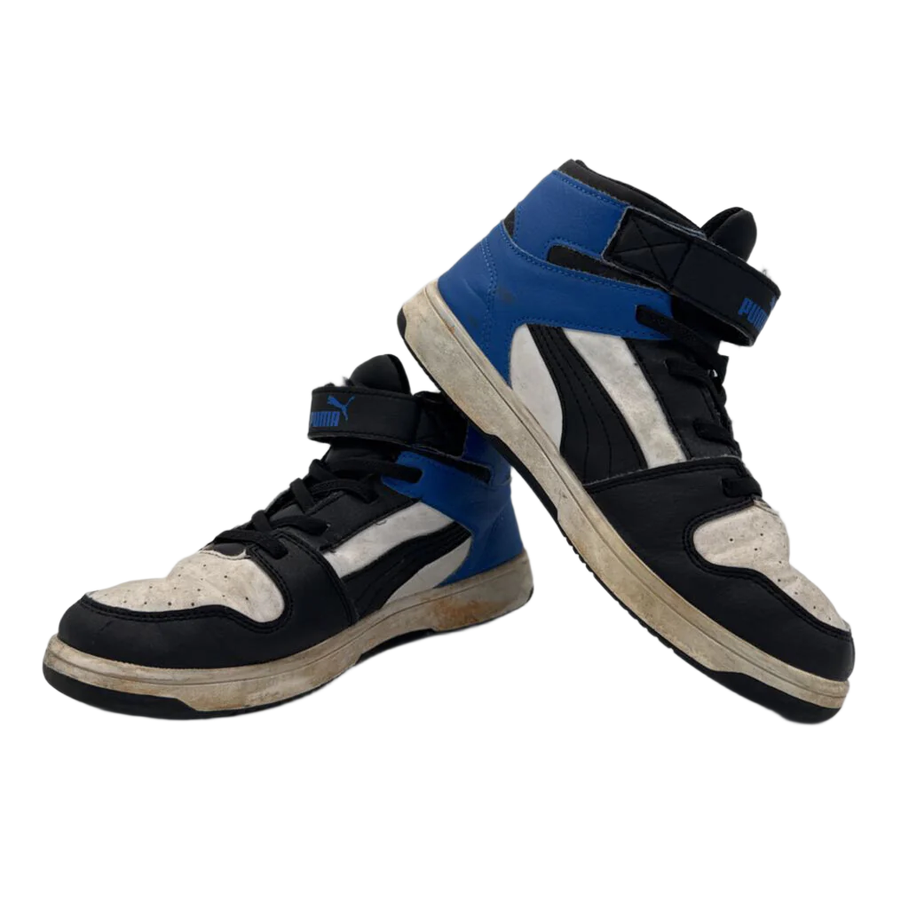 Velcro High Top Sneakers / Stripes