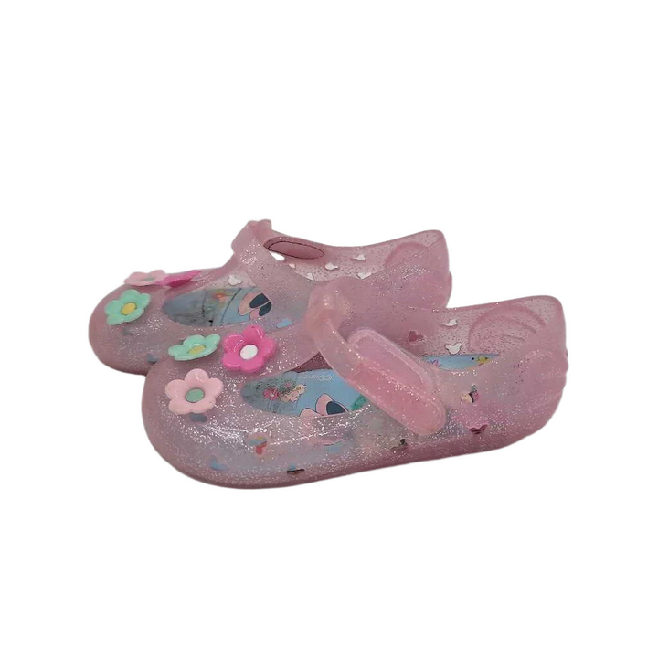 Velcro Jelly Shoes / Minnie Mouse + Flowers