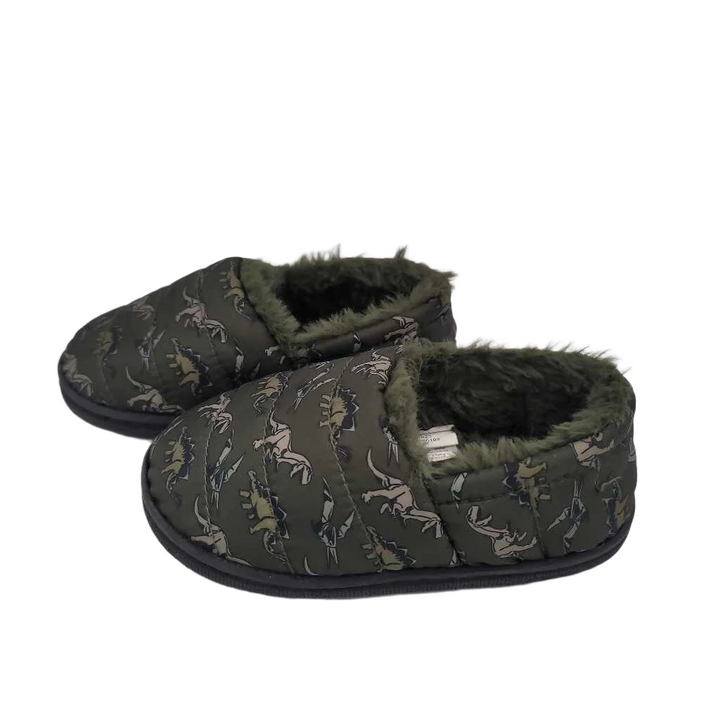 Faux Fur Lined House Shoes / Dinosaurs