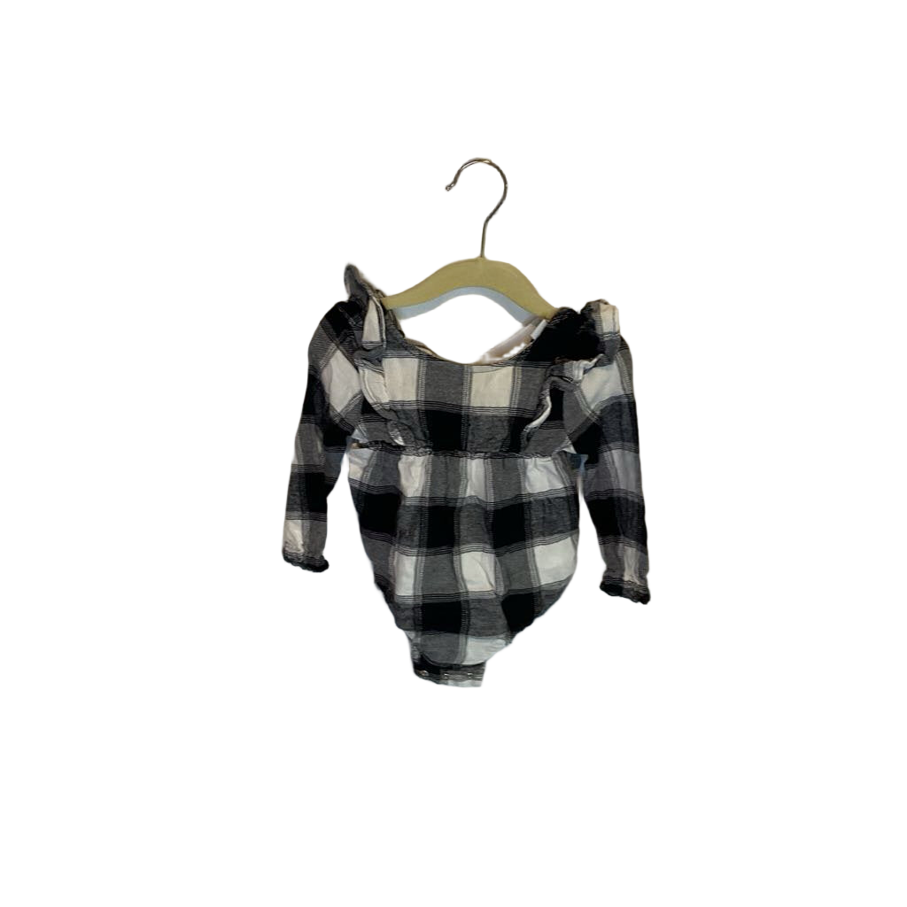OT LS Checkered Romper