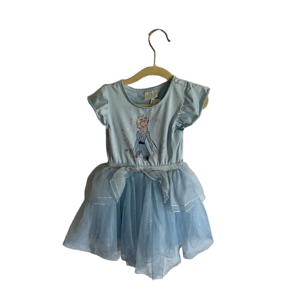 Ruffle Sleeve Elsa Costume Dress