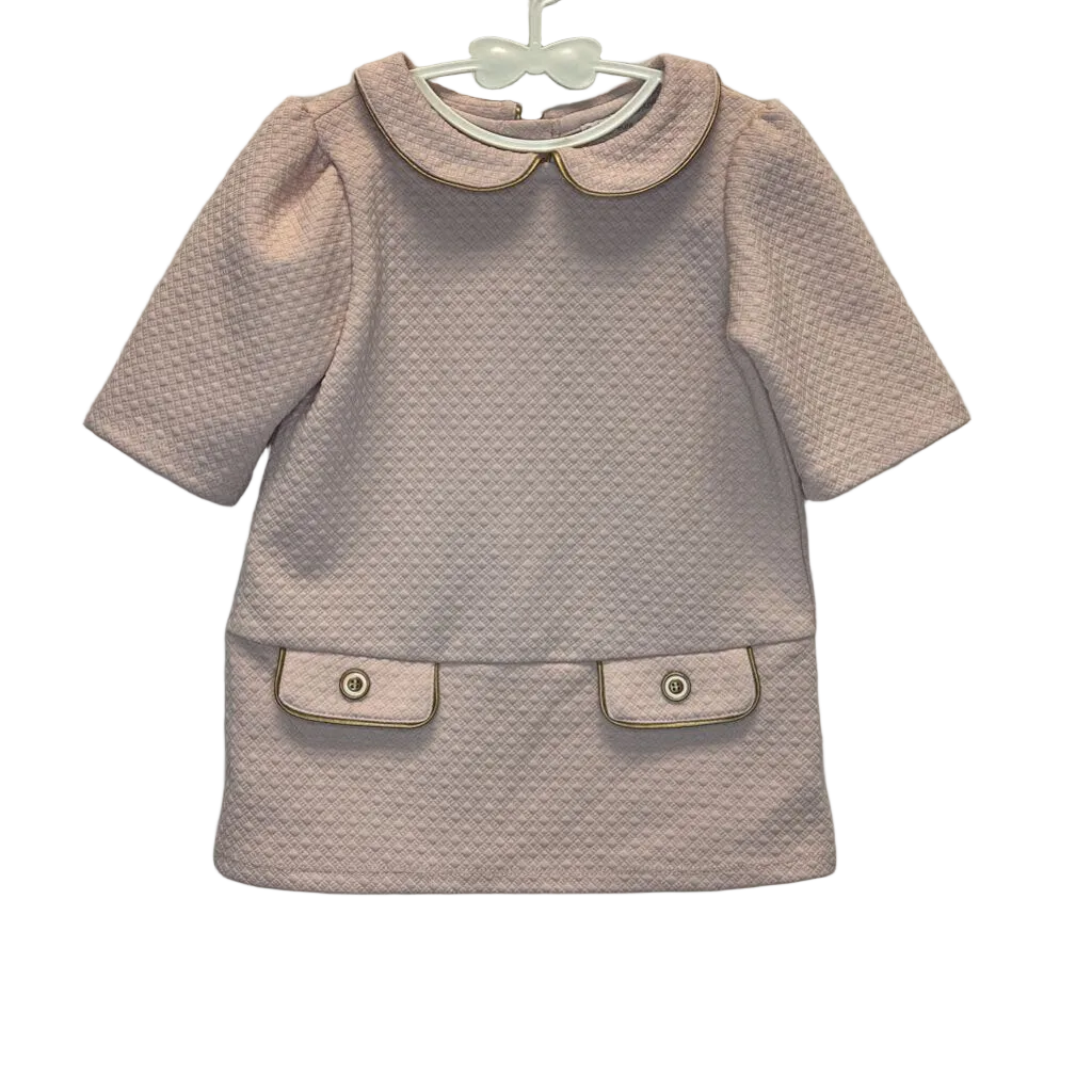 QTR Sleeve Dress/Peter Pan Collar