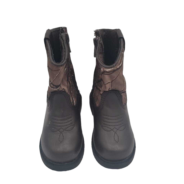 Zip Up Camo Boots