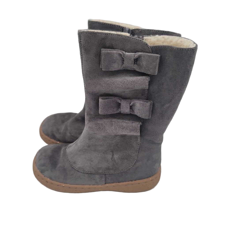 Zip Up Tall Boots/Suede + Bows