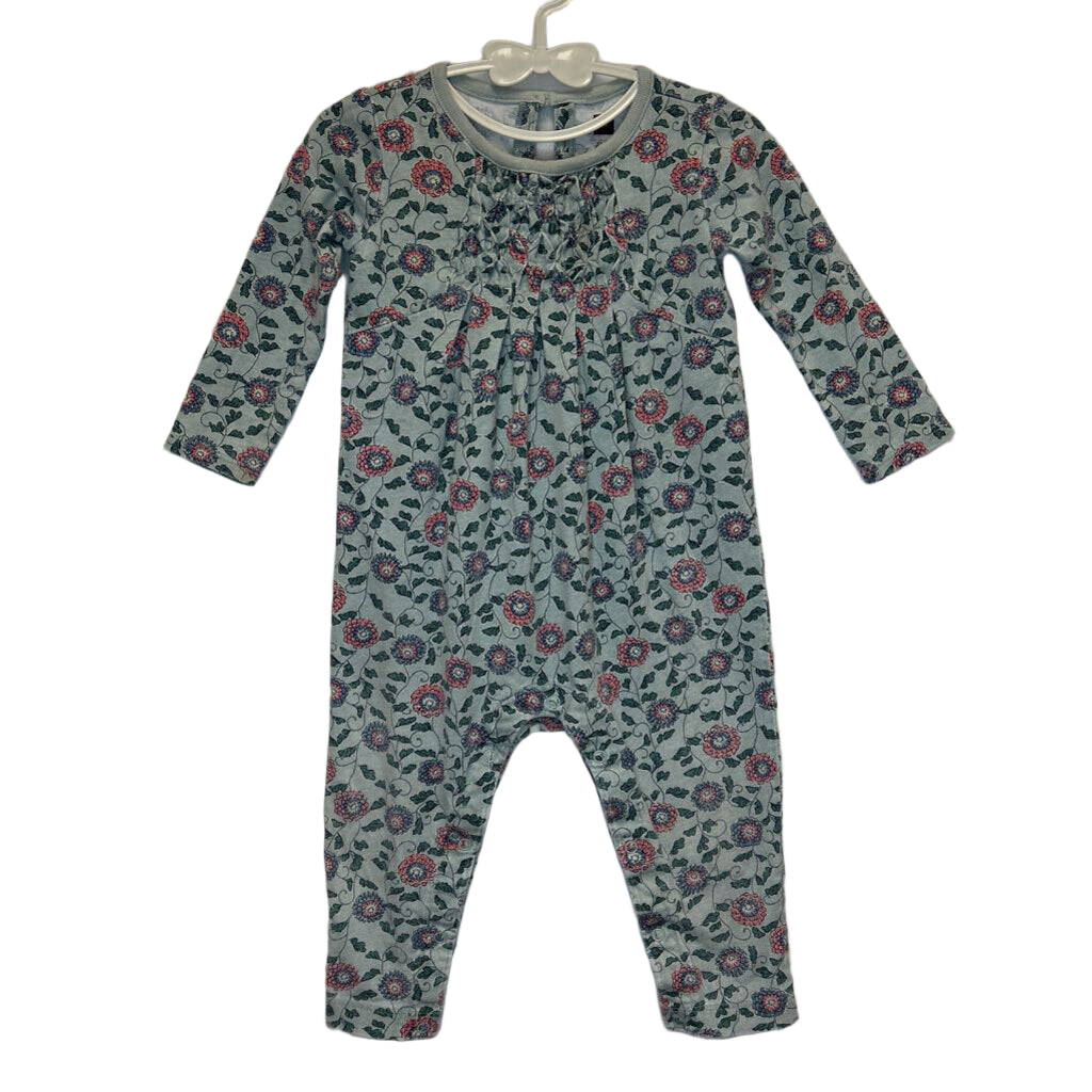 LS Romper/Flowers/Snap Closure