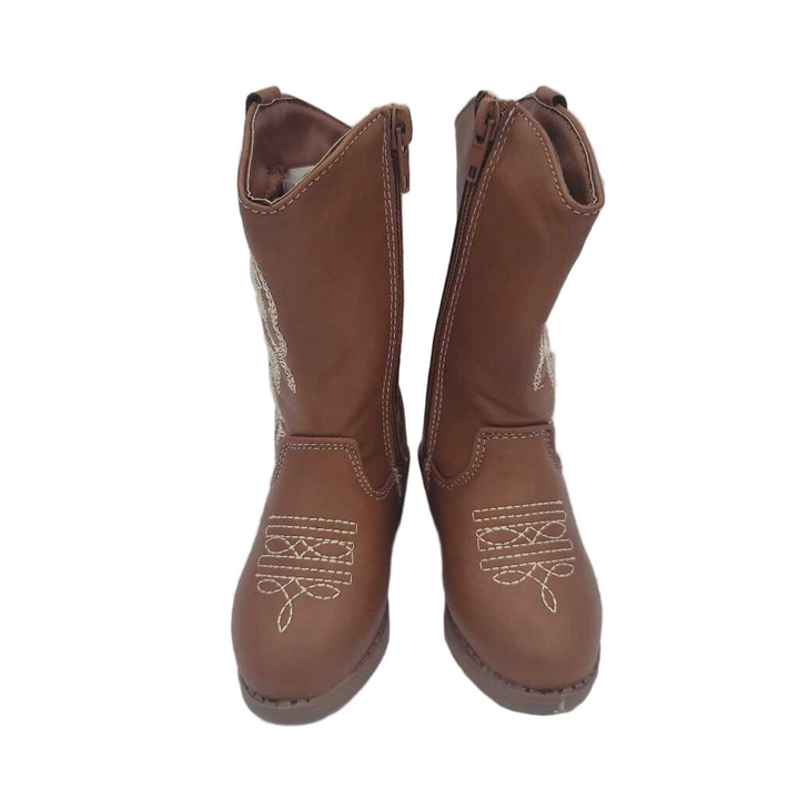 Cowboy Boots/Embroidered/Zipper