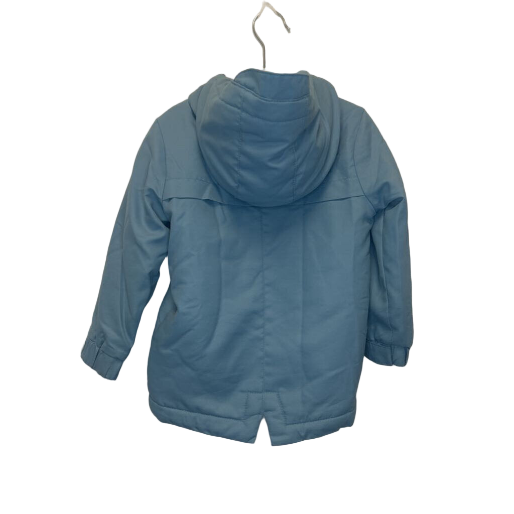Zip Up Hooded Fur Lined Coat