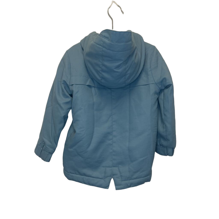 Zip Up Hooded Fur Lined Coat