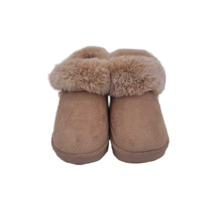 Slip on Suede Boots/Fur Ankle