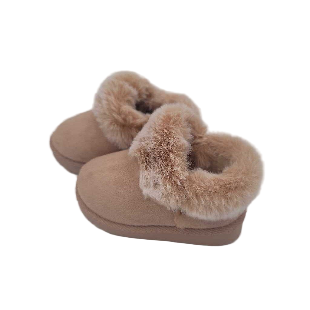 Slip on Suede Boots/Fur Ankle