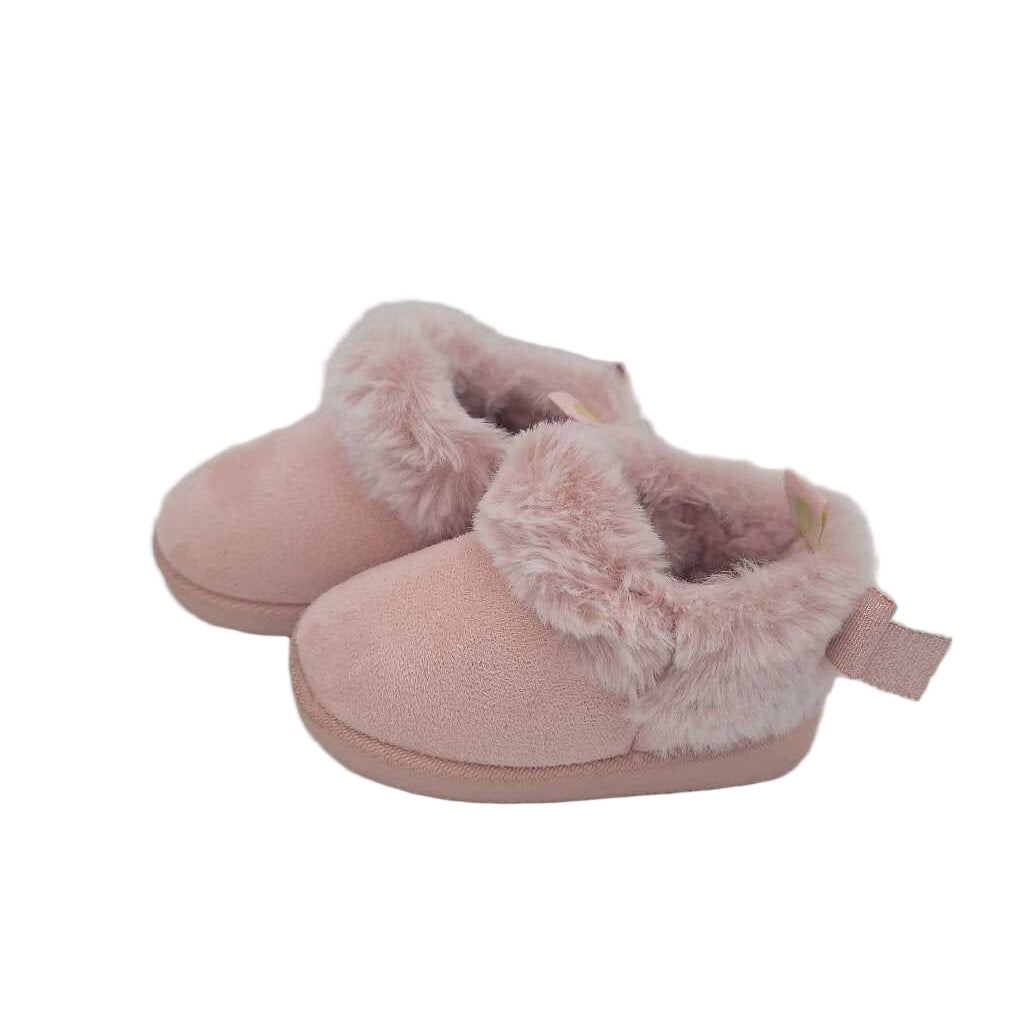 Slip on Suede Boots/Fur Ankle