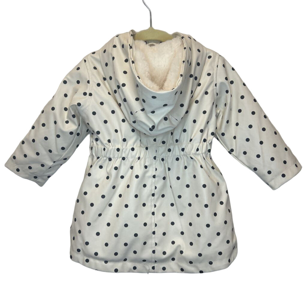 LS Hooded Fleece Lined Windbreaker/Polk-A-Dot