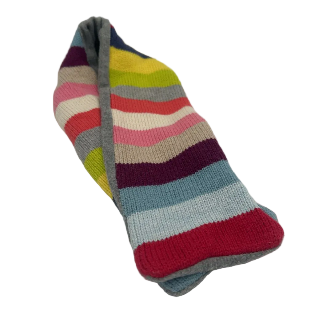 Striped Velcro Clasped Scarf