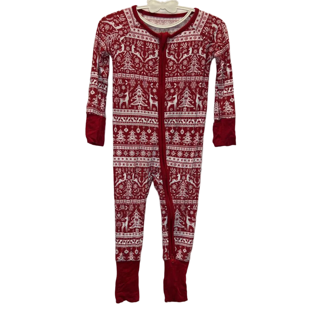 LS Footless Onesie / Christmas Reindeer