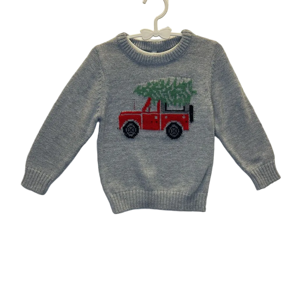 Crewneck Sweater / Truck + Christmas Tree