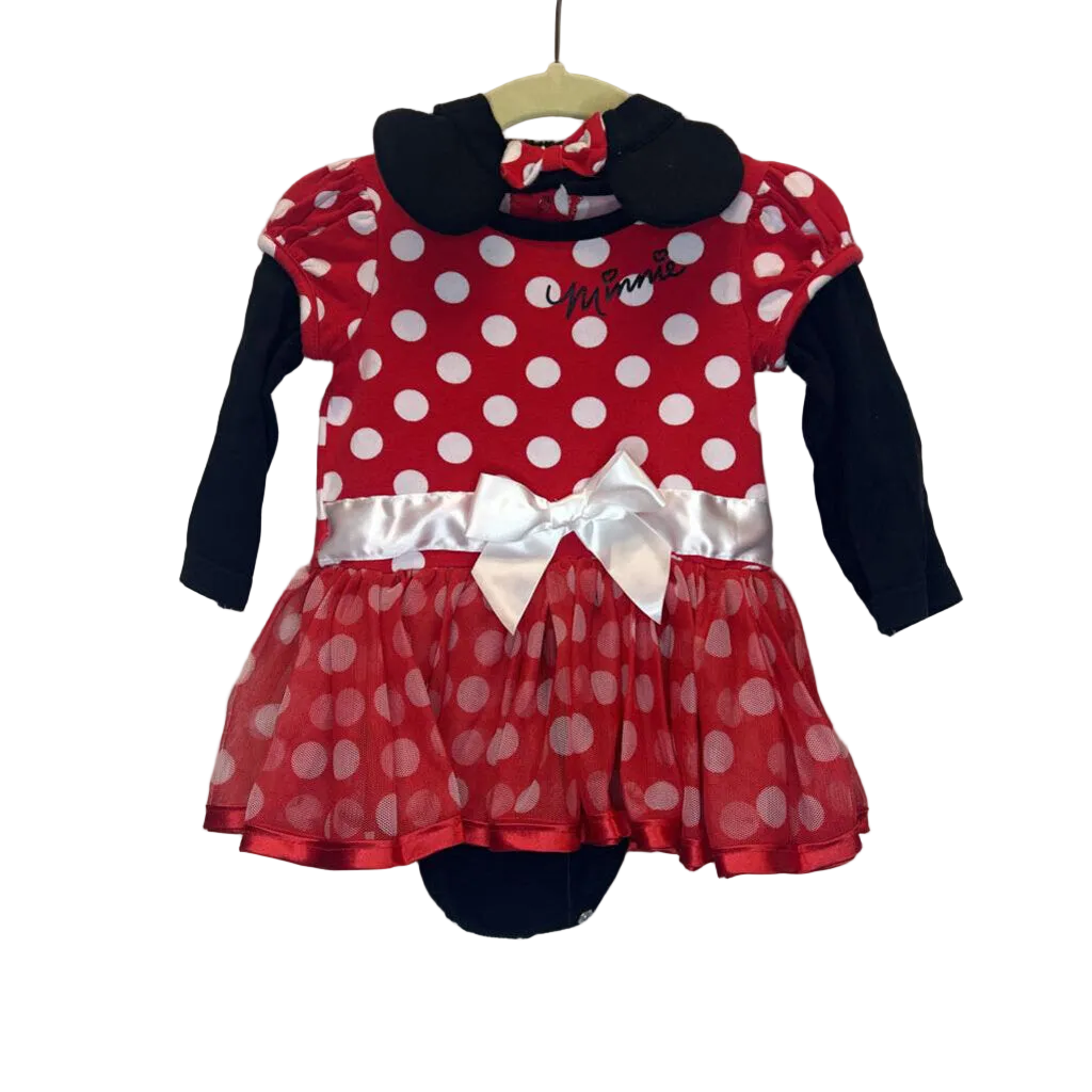 Minnie Onesie Dress with Headband