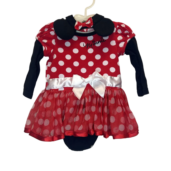 Minnie Onesie Dress with Headband