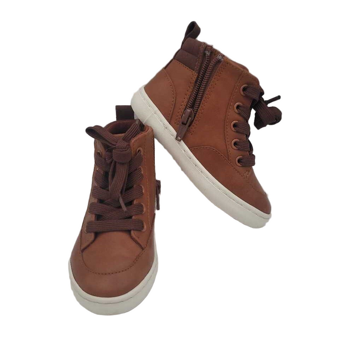Zip Up + Lace High Top Sneakers