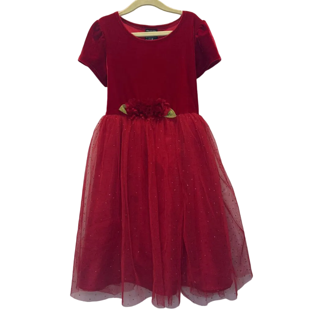 SS Velvet Top Tulle Skirt Dress