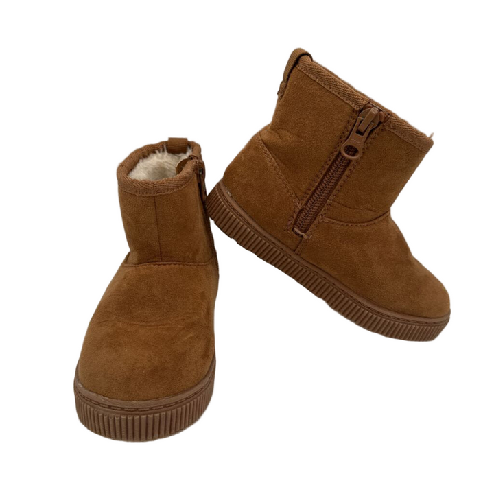 Zip Up Fleece Lined Suede Boots