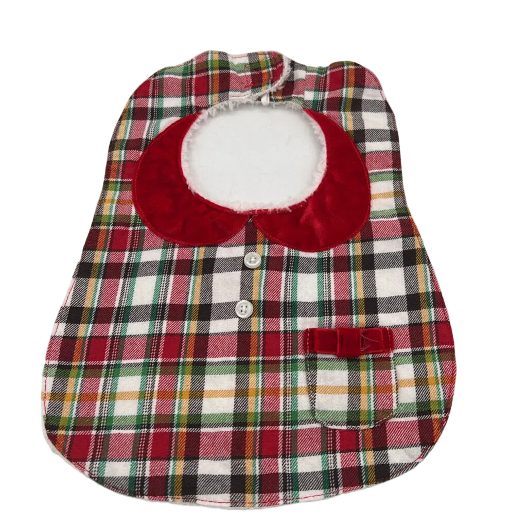 Flannel Christmas Bib