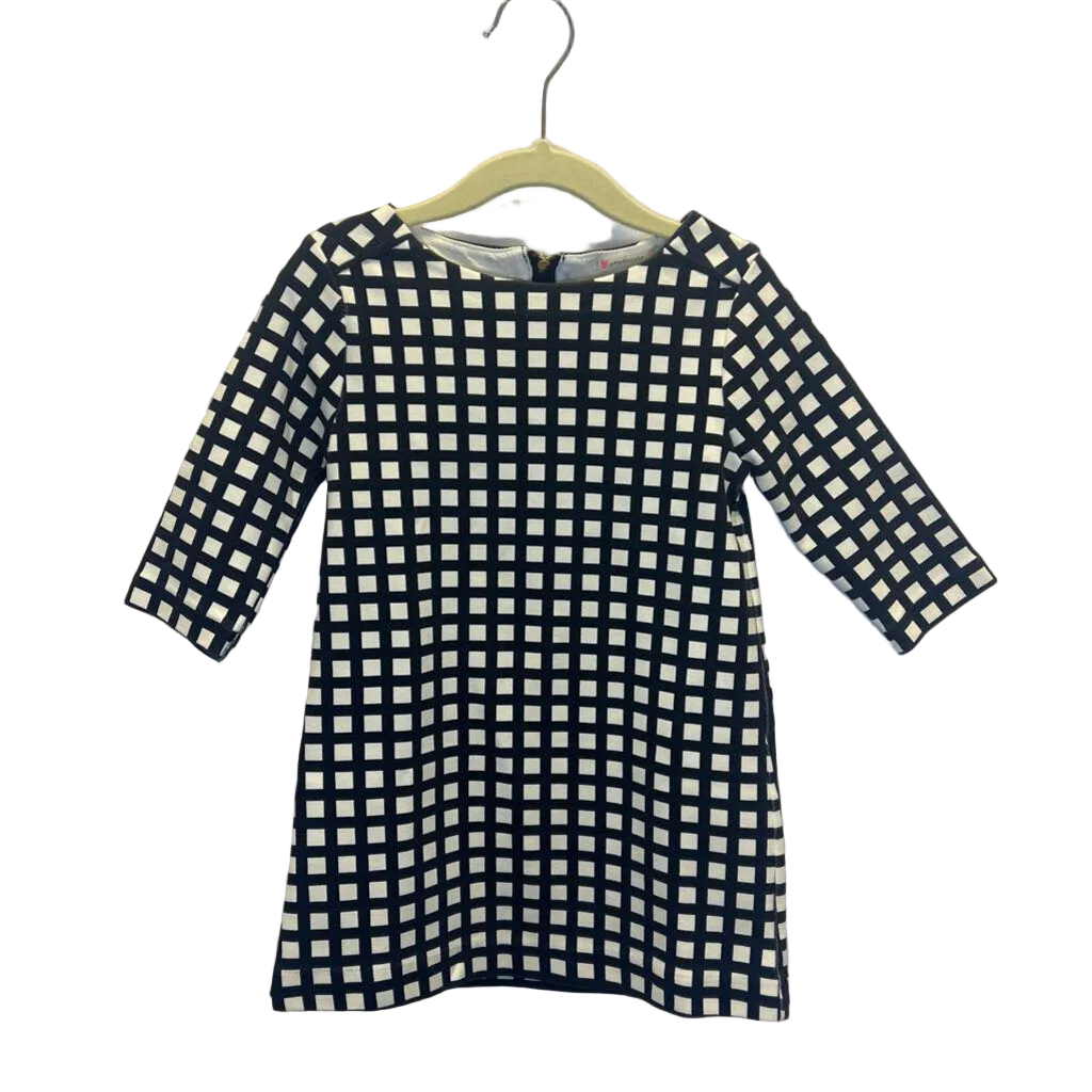 Qtr Sleeve Checkered Dress