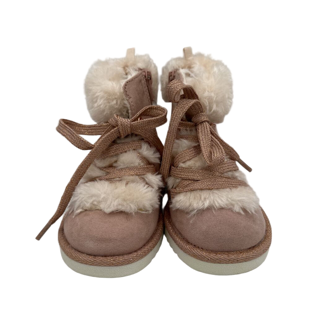 Lace Up Faux Fur Lined Boots
