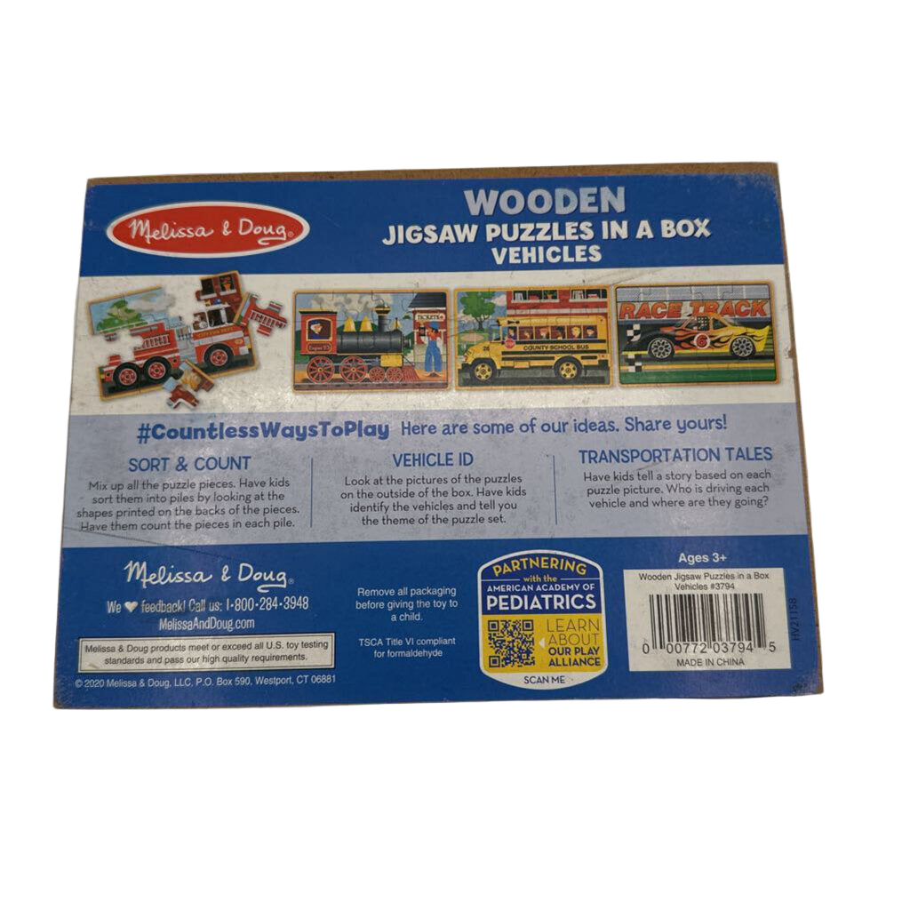 Vehicle/Four 12 Piece Puzzles