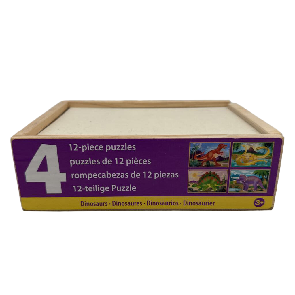 Dinosaurs/Four 12 Piece Puzzles